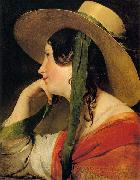 Girl in Yellow Hat, Friedrich von Amerling